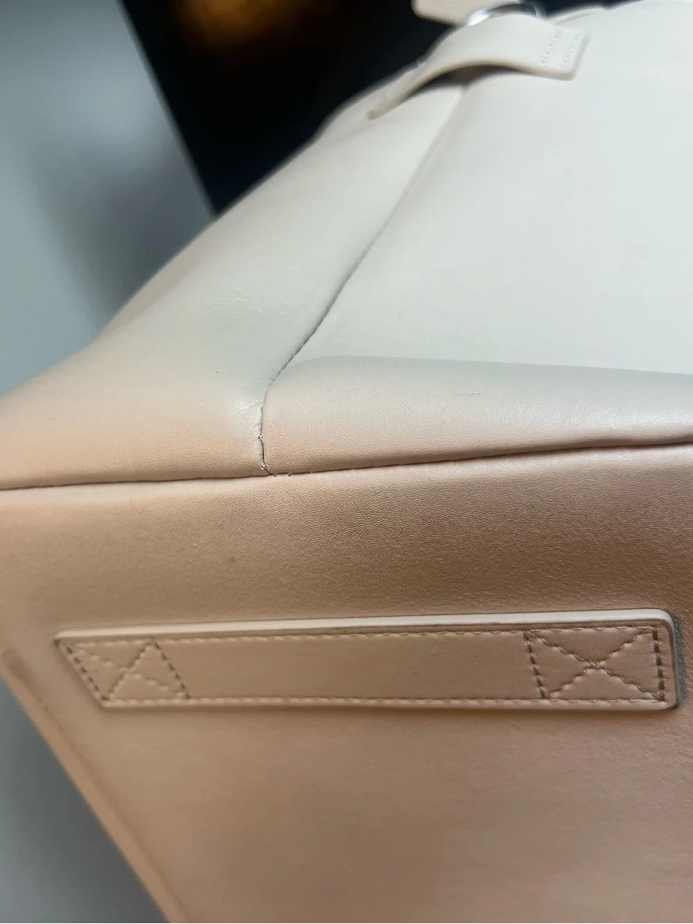 MONOS Metro Vegan Leather Duffel Bag with detachable pouch — ivory - Picture 11 of 16